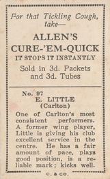 1933 Allen's League Footballers #97 Eric Little Back